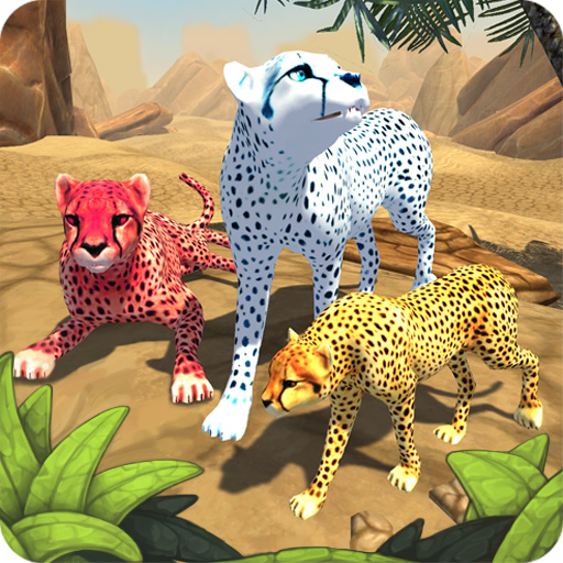 Logo Cheetah Family Sim Animal Si Icon