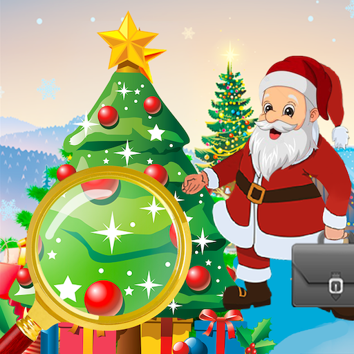 Le logo Christmas Hidden Object Game Icône de signe.