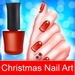Le logo Christmas Nail Fashion Salon Makeover Icône de signe.