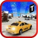 ロゴ Christmas Taxi Duty 3d 記号アイコン。