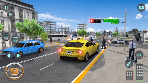 画像 0Cidade Taxi Dirigindo Jogos 記号アイコン。