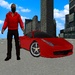 Le logo City Crime Gangster Driving 3d Icône de signe.