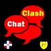 ロゴ Clash Chat 記号アイコン。
