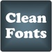 presto Clean 2 Free Font Theme Icona del segno.