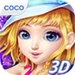 Le logo Coco Dress Up 3d Icône de signe.