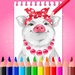 presto Coloring Book Pig Peppa For Kids Icona del segno.