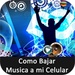 商标 Como Bajar Musica A Mi Celular 签名图标。