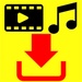 商标 Como Bajar Musica Y Videos App 签名图标。