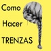 商标 Como Hacer Trenzas 签名图标。