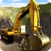 ロゴ Construction Excavator 3d Sim 記号アイコン。