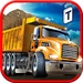 presto Construction Trucker 3d Sim Icona del segno.