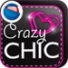 ロゴ Crazy Chic 記号アイコン。