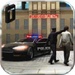 ロゴ Crime Town Police Car Driver 記号アイコン。