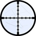 ロゴ Crosshair Sniper 記号アイコン。