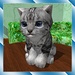 ロゴ Cute Pocket Cat 3d Part 2 記号アイコン。