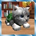 Logotipo Cute Pocket Cat 3d Icono de signo