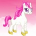 Logotipo Cute Pony Care Icono de signo