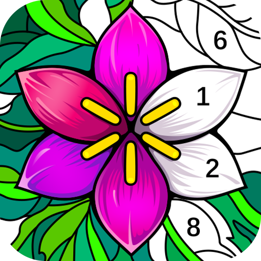 Le logo Daily Coloring - Paint by Number Icône de signe.