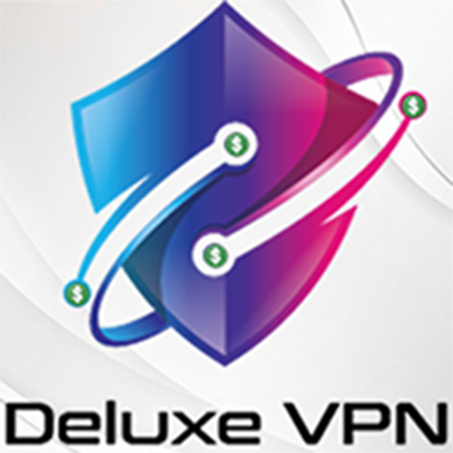 Le logo Deluxe Vpn Earn Money Fast Servers Icône de signe.