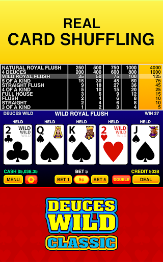 Image 1Deuces Wild Classic Casino Vegas Video Poker Icône de signe.