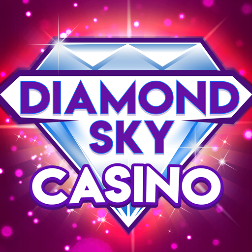 Logotipo Diamond Sky Casino Slot Games Icono de signo