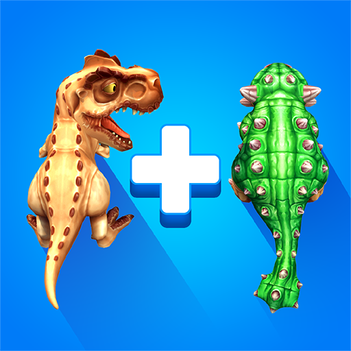Logotipo Dinosaur Merge Master Battle Icono de signo