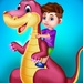 Le logo Dinosaur World Educational Fun Games For Kids Icône de signe.