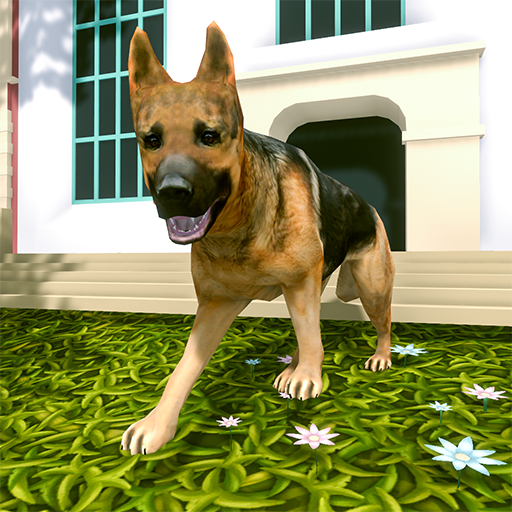 Le logo Dog Sim Pet Jogos De Animais Icône de signe.