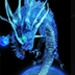 ロゴ Dragon Blue Trial 記号アイコン。