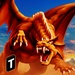 ロゴ Dragon Flight Simulator 3d 記号アイコン。