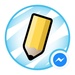 Le logo Draw Something For Facebook Messenger Icône de signe.