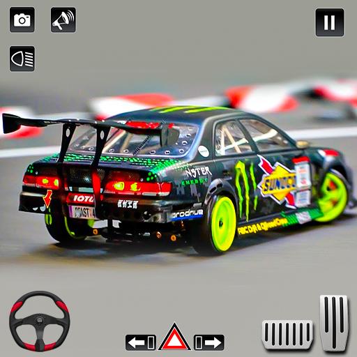 Le logo Drift Games Drift Driving Icône de signe.