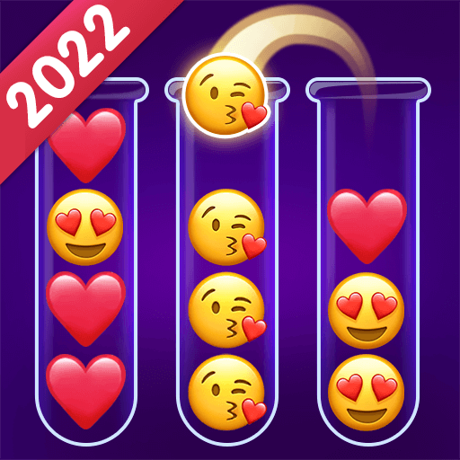 Le logo Emoji Sort Classificar Jogos Icône de signe.