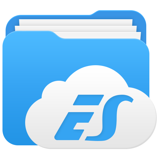 जल्दी ES File Explorer चिह्न पर हस्ताक्षर करें।