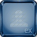 ロゴ Exdialer Carbon Metal Blue Theme 記号アイコン。