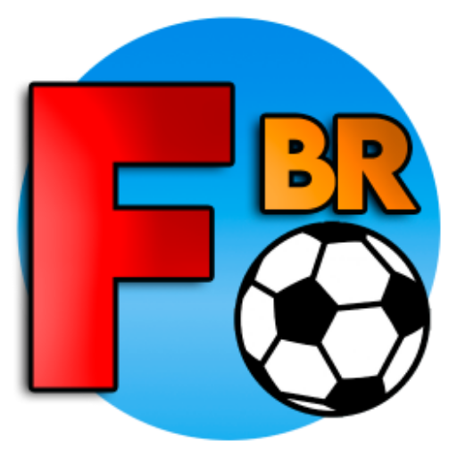 商标 F BRASIL Futebol Ao Vivo 签名图标。