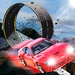 ロゴ Fast Cars Furious Stunt Race 記号アイコン。