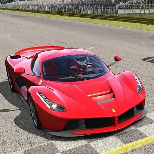ロゴ Fast Ferrari Driving Simulator 記号アイコン。