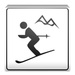 presto Fast Ski Icona del segno.