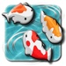 Le logo Feed The Koi Fish Kids Game Icône de signe.