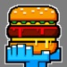 ロゴ Feedem Burger 記号アイコン。