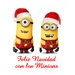 ロゴ Feliz Navidad Con Minions 記号アイコン。