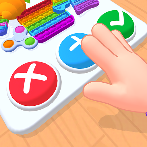 Le logo Fidget Toys Trading Pop It 3d Icône de signe.