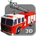 Le logo Fire Truck Simulator 3d Icône de signe.