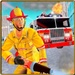 ロゴ Firefighter 911 Rescue Hero 3d 記号アイコン。