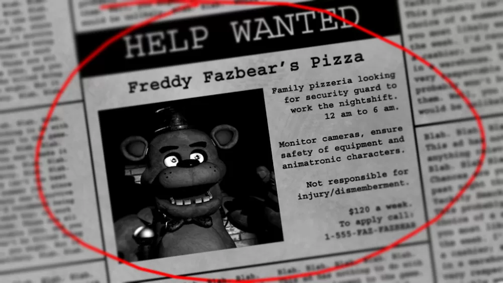 छवि 2Five Nights At Freddy S चिह्न पर हस्ताक्षर करें।