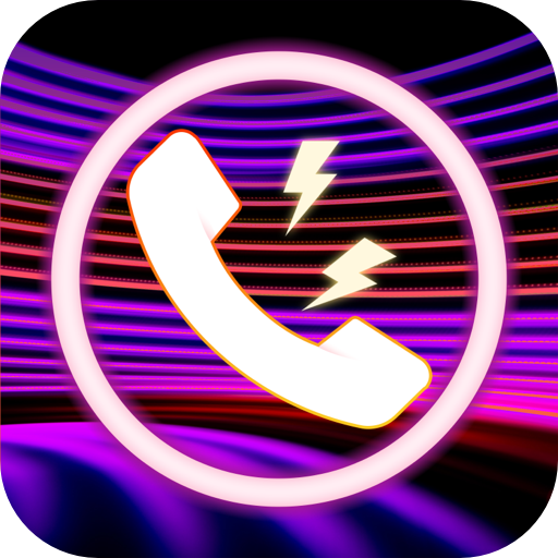 ロゴ Flash Caller Show Color Call 記号アイコン。