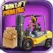 Le logo Forklift Parking Icône de signe.