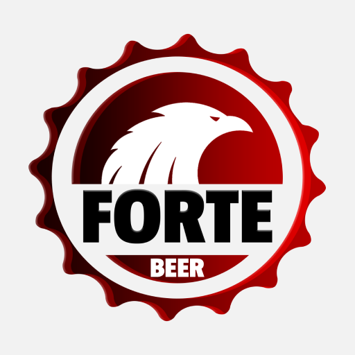 商标 Forte Beer 签名图标。