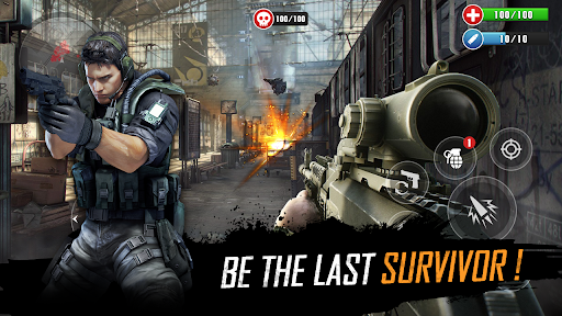Image 0Fps Commando Strike Mission Shooting Gun Games Icône de signe.